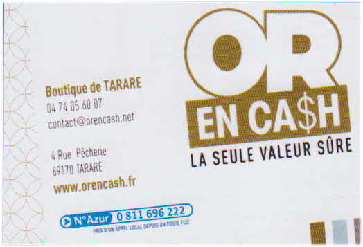 OR et CASH