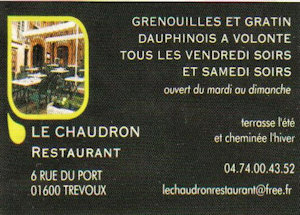Resturant Le Chaudron Trevoux